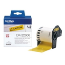 Taśma Foliowa Oryginalna Brother DK-22606 (DK-22606) (Biały) (62 mm, 15,24 m, Żółta)