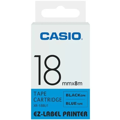 Taśma Oryginalna Casio XR-18BU1 (XR-18BU1) (Niebieski) (18 mm, 8 m)