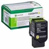 Toner Oryginalny Lexmark C232 (C232HY0) (Żółty)