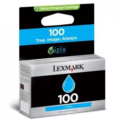 Tusz Oryginalny Lexmark 100 C (014N0900E) (Błękitny)