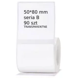 Etykiety Oryginalne Niimbot 50x80 mm Transparentne (Biały) do Niimbot B3S