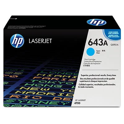 Toner Oryginalny HP 643A (Q5951A) (Błękitny)