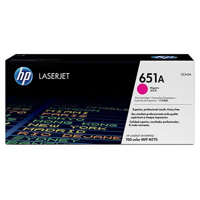 Toner Oryginalny HP 651A (CE343A) (Purpurowy)