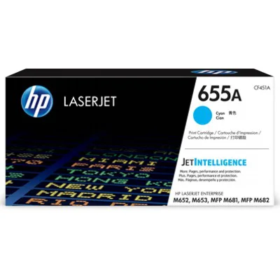 Toner Oryginalny HP 655A (CF451A) (Błękitny)