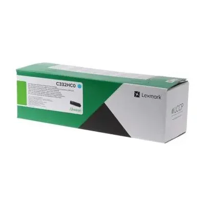 Toner Oryginalny Lexmark C332H (C332HC0) (Błękitny)
