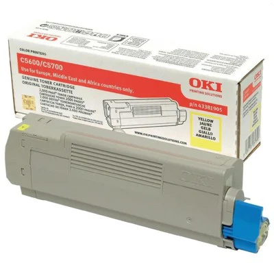 Toner Oryginalny Oki C5600 5700 (43381905) (Żółty)