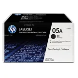 Tonery Oryginalne HP 05A (CE505AD) (Czarne) (dwupak) do HP LaserJet P2050