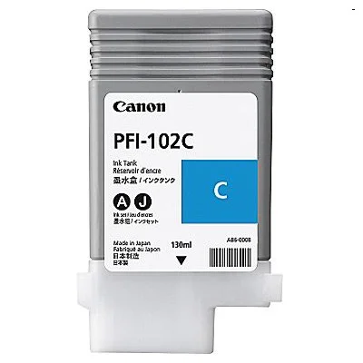 Tusz Oryginalny Canon PFI-102C (CF0896B001A) (Błękitny)