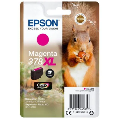 Tusz Oryginalny Epson 378 XL (C13T37934010) (Purpurowy)