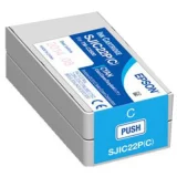 Tusz Oryginalny Epson SJIC22P C (C33S020602) (Błękitny) do Epson ColorWorks TM-C3500