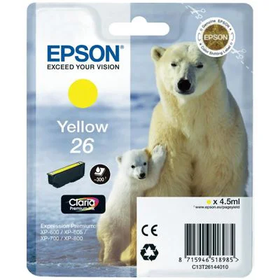 Tusz Oryginalny Epson T2614 (C13T26144010) (Żółty)