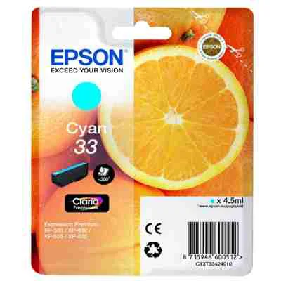 Tusz Oryginalny Epson T3342 (C13T33424012) (Błękitny)