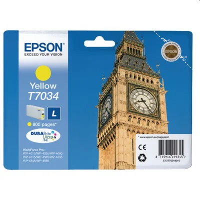 Tusz Oryginalny Epson T7034 (C13T70344010) (Żółty)