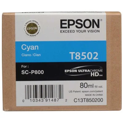 Tusz Oryginalny Epson T8502 (C13T850200) (Błękitny)
