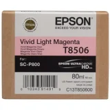 Tusz Oryginalny Epson T8506 (C13T850600) (Jasny purpurowy) do Epson SureColor SC-P800 Roll Unit Promo