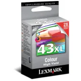 Tusz Oryginalny Lexmark 43XL (18YX143E) (Kolorowy) do Lexmark X4975