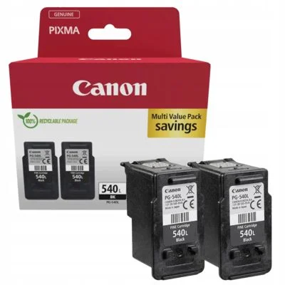 Tusze Oryginalne Canon PG-540L (5224B020) (Czarne) (dwupak)