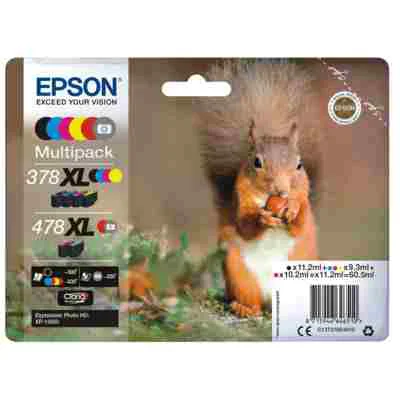 Tusze Oryginalne Epson 378 XL 478 XL CMYK (C13T379D4010) (komplet)