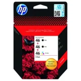 Tusze Oryginalne HP 2x 46 BK + 46 Color (F6T40AE) (trójpak) do HP DeskJet Ink Advantage Ultra 4729 All-in-One