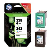 Tusze Oryginalne HP 338 + 343 (SD449EE) (komplet) do HP OfficeJet 6210v