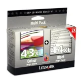 Tusze Oryginalne Lexmark 43XL + 44XL (80D2966) (komplet) do Lexmark X9350 Business Edition