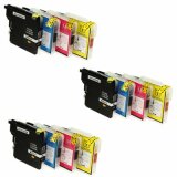 3x Tusze Zamienniki LC-985 CMYK do Brother (LC985VALBP) (komplet)