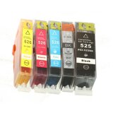 Tusze Zamienniki PGI-525 BK CLI-526 CMYK do Canon (komplet)
