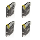 Tusze Zamienniki LC-1100 BK BP4 do Brother (LC1100BKBP4) (Czarne) (czteropak)