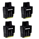 Tusze Zamienniki LC-1280 XL BK BP4 do Brother (LC900HYBKBP4) (Czarne) (czteropak)
