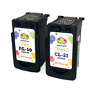 Tusze Zamienniki PG-50 + CL-51 do Canon (DT-AC-50+51/K) (komplet)