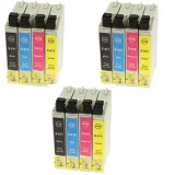 3x Tusze Zamienniki T0615 (C13T06154010) (komplet) do Epson Stylus D68 PE