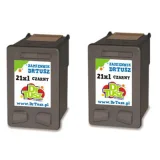 Tusze Zamienniki 21 (CC627A) (Czarne) (dwupak) do HP OfficeJet J5520