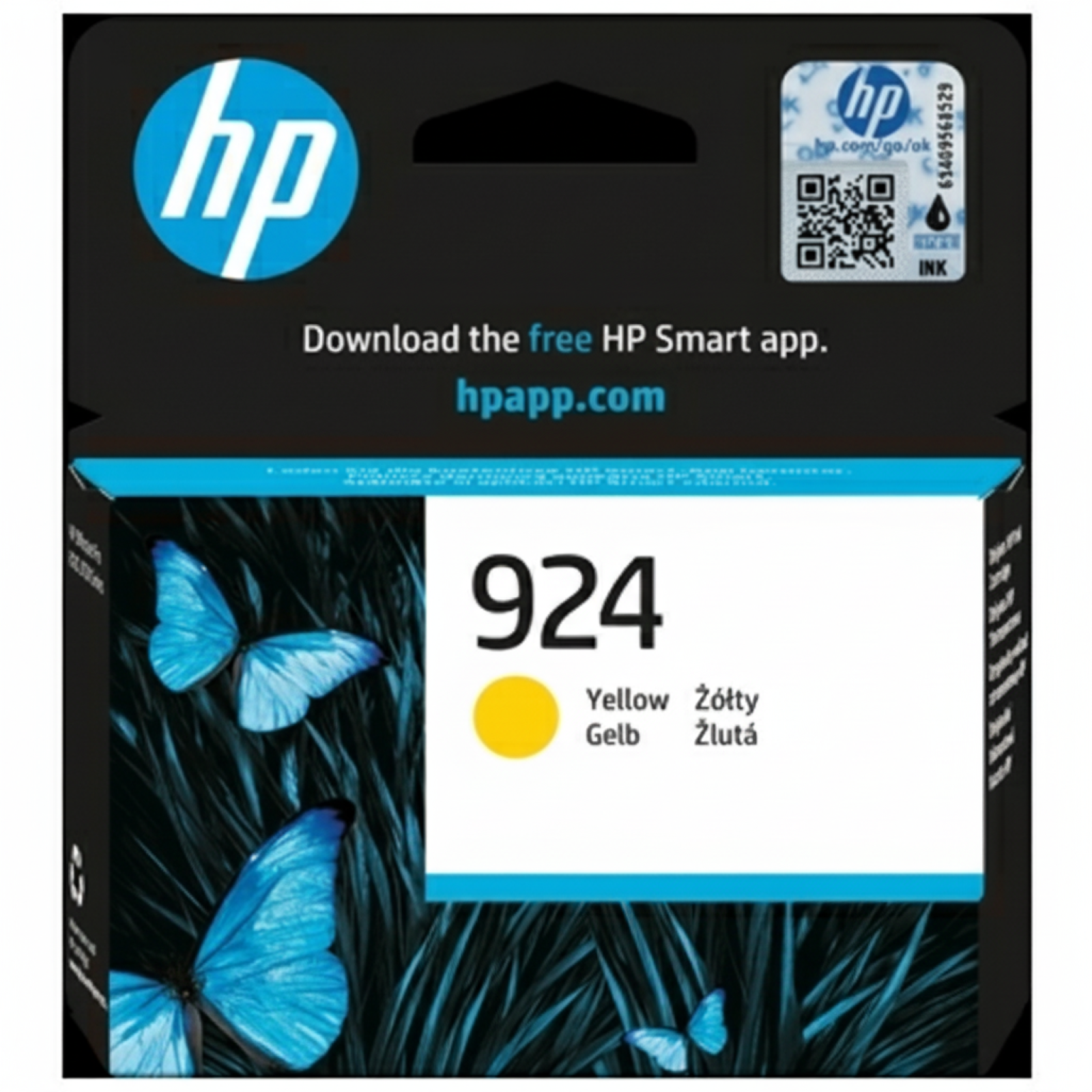 Tusz Oryginalny HP 924 (4K0U5NE) (Żółty)