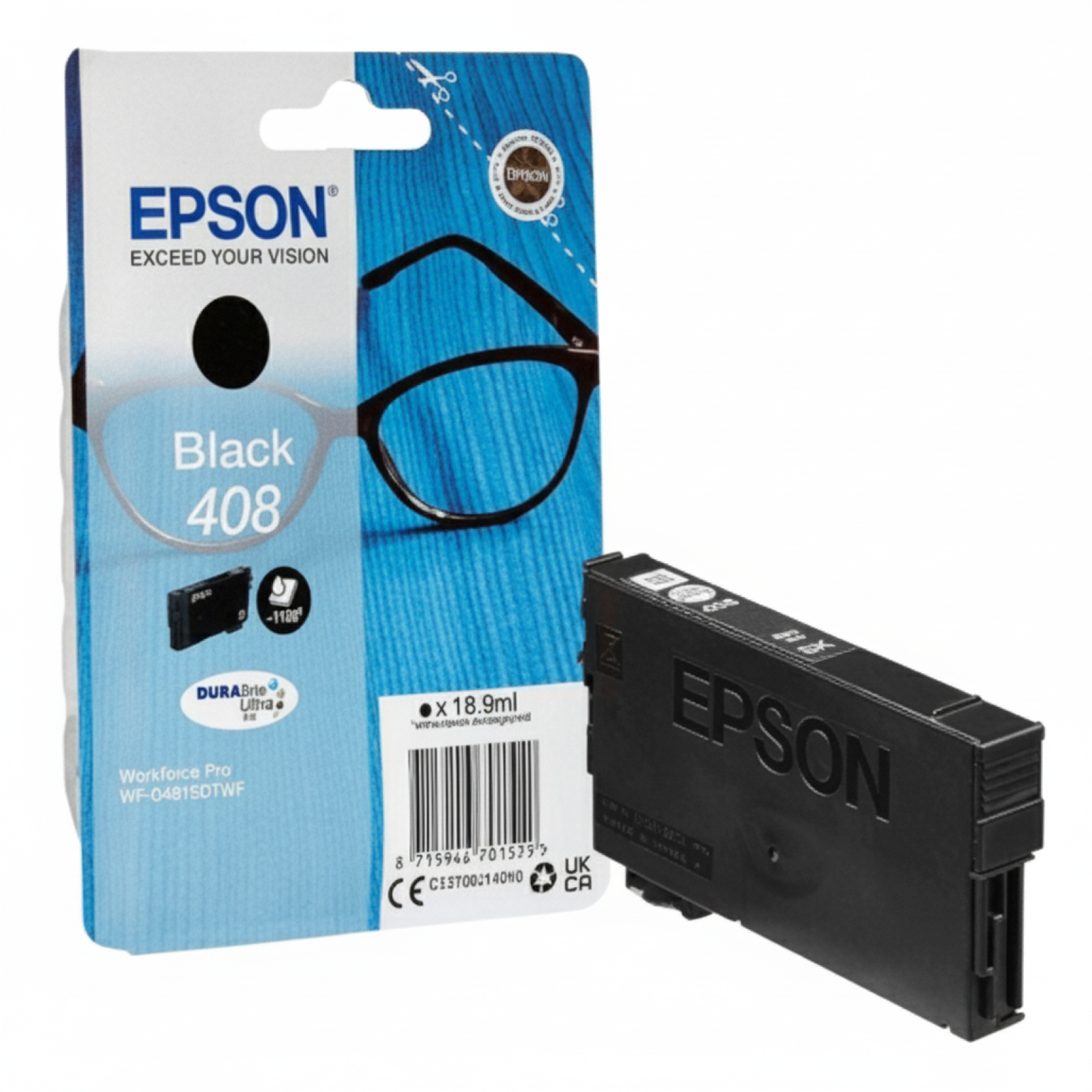Tusz Oryginalny Epson 408 (C13T09J14010) (Czarny)