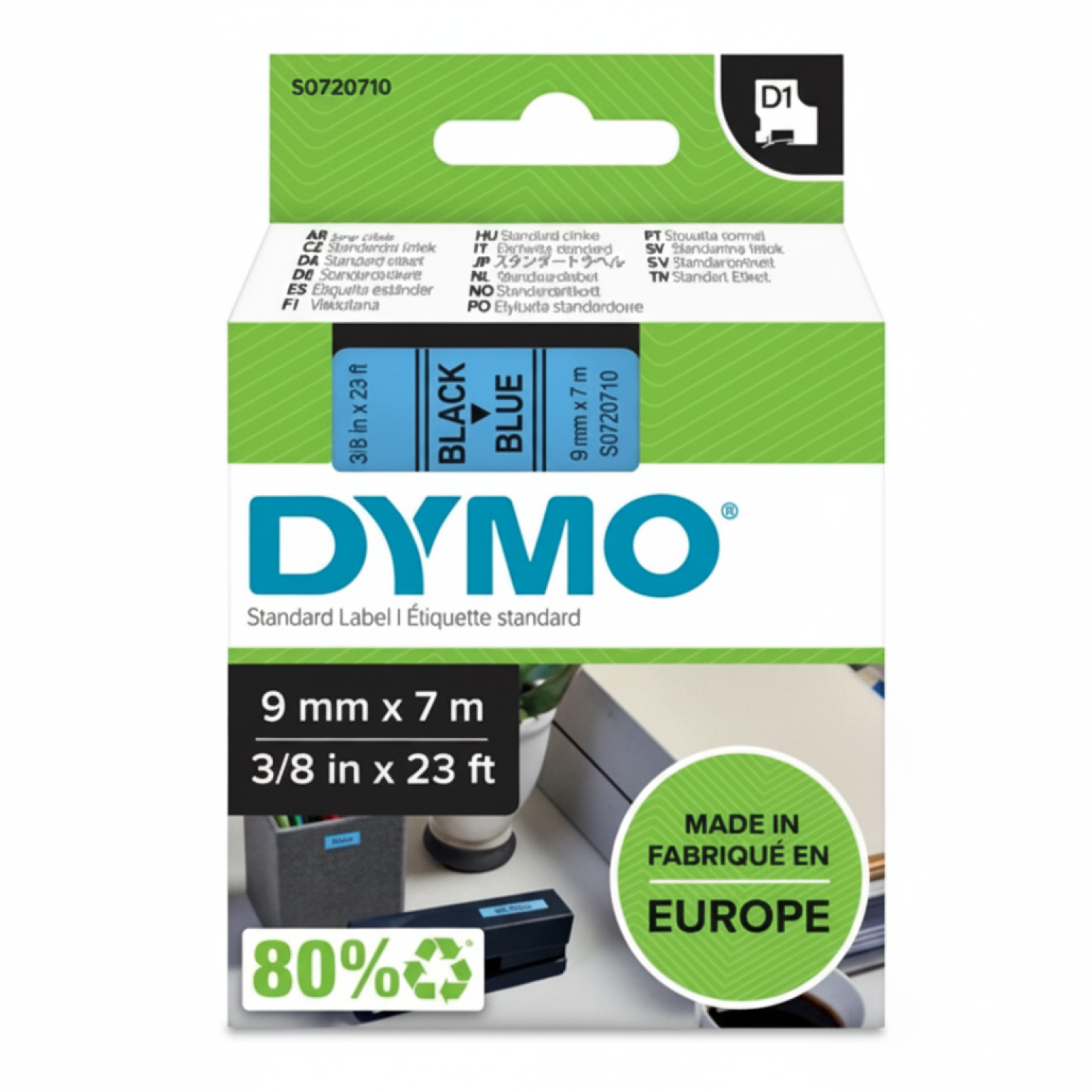 Taśma Oryginalna DYMO D1-40916 (D1-40916) (Niebieski) (9 mm, 7 m)