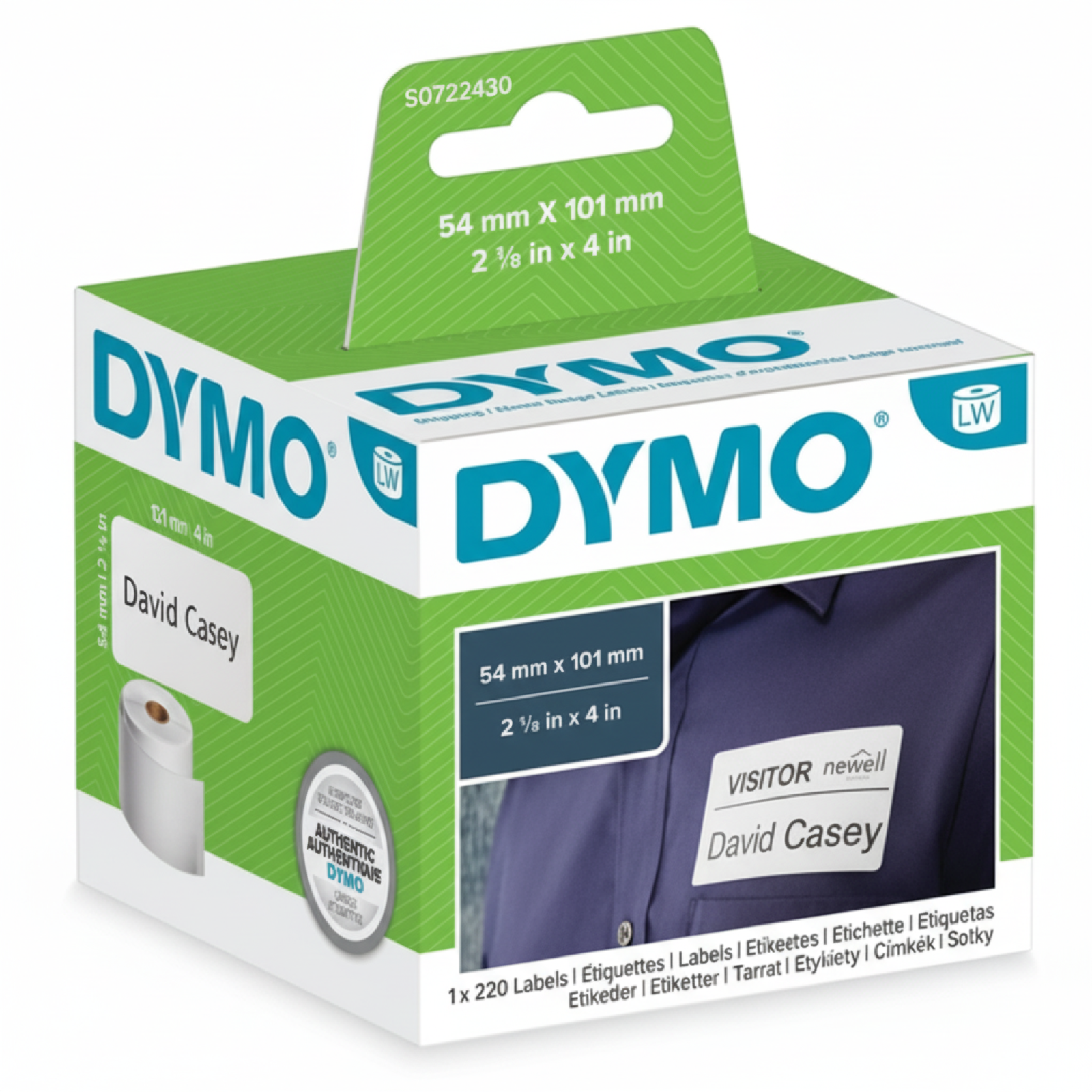 Etykiety Oryginalne DYMO LW-99014 (LW-VP6-99014) (Biały)