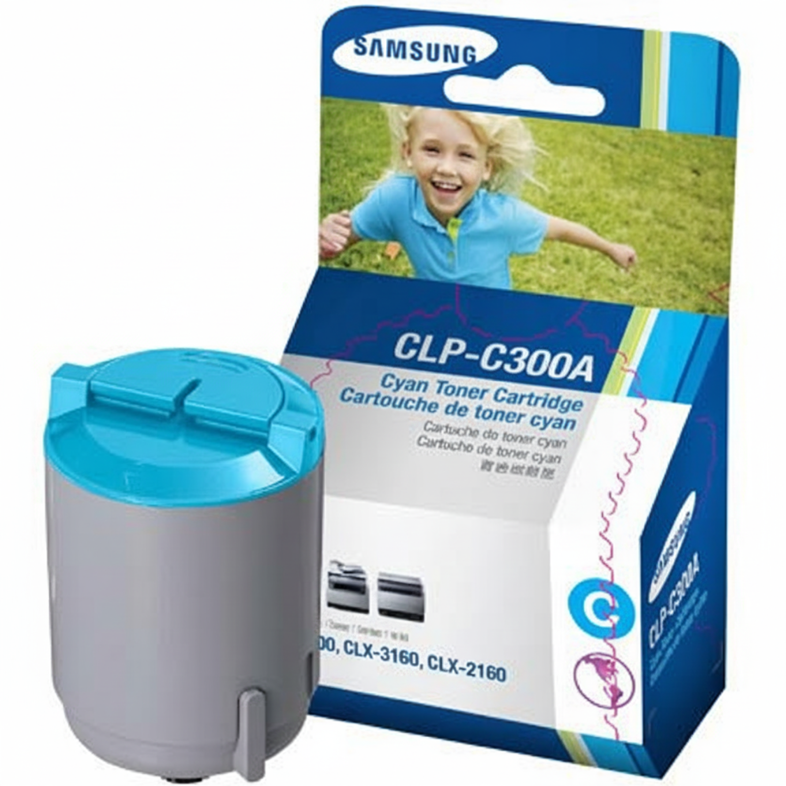 Toner Oryginalny Samsung CLP-C300A (CLP-C300A) (Błękitny)
