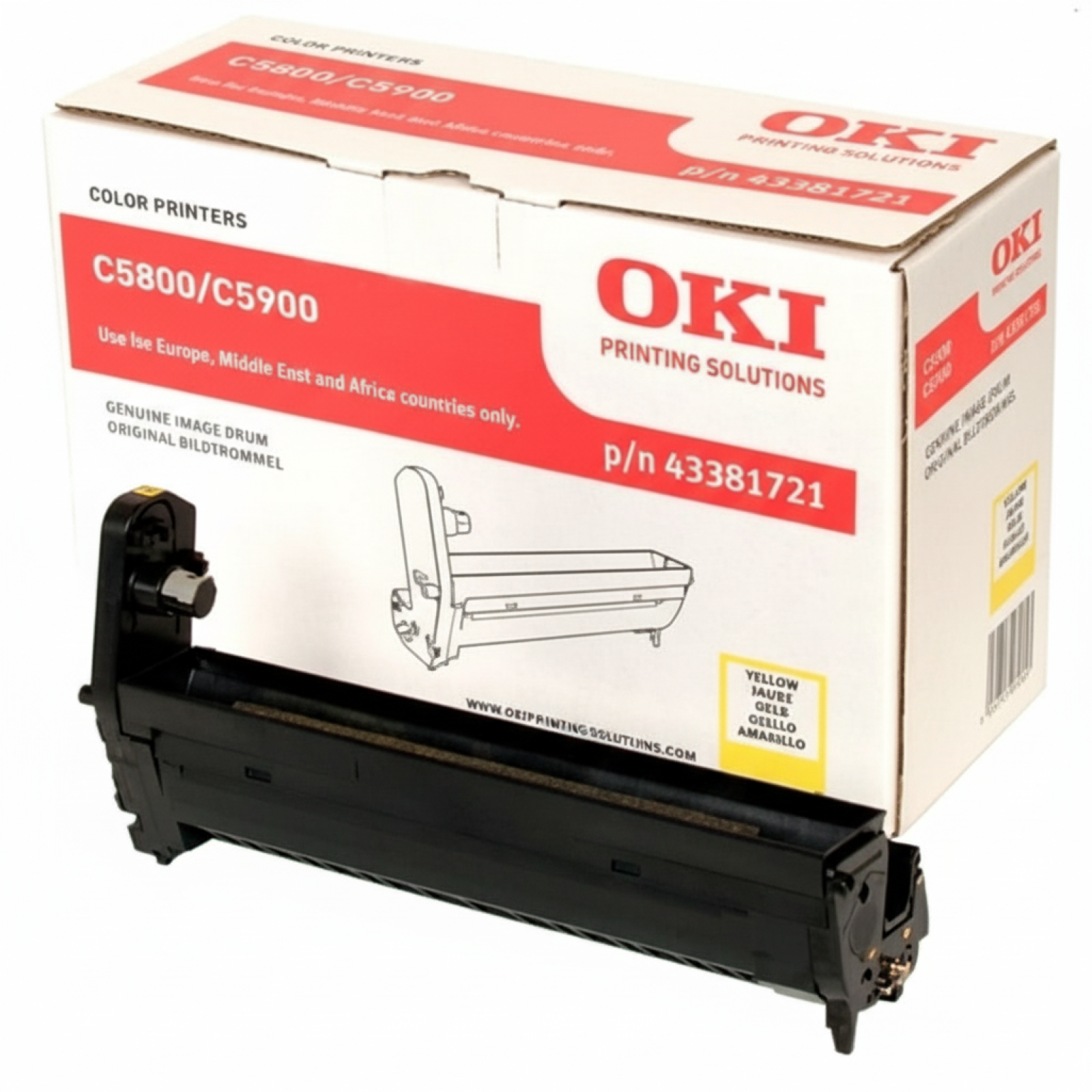 Bęben Oryginalny Oki C5800 (43381721) (Żółty)