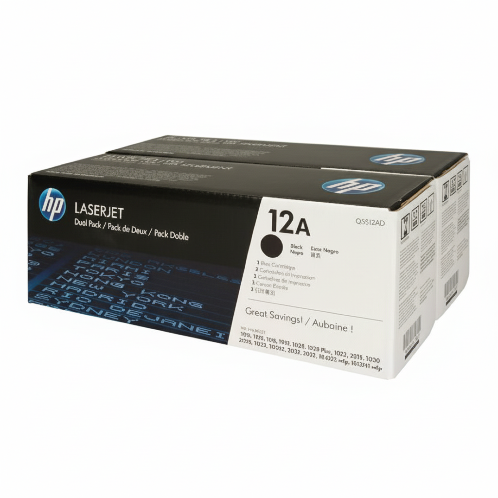 Tonery Oryginalne HP 12A (Q2612AD) (Czarne) (dwupak)