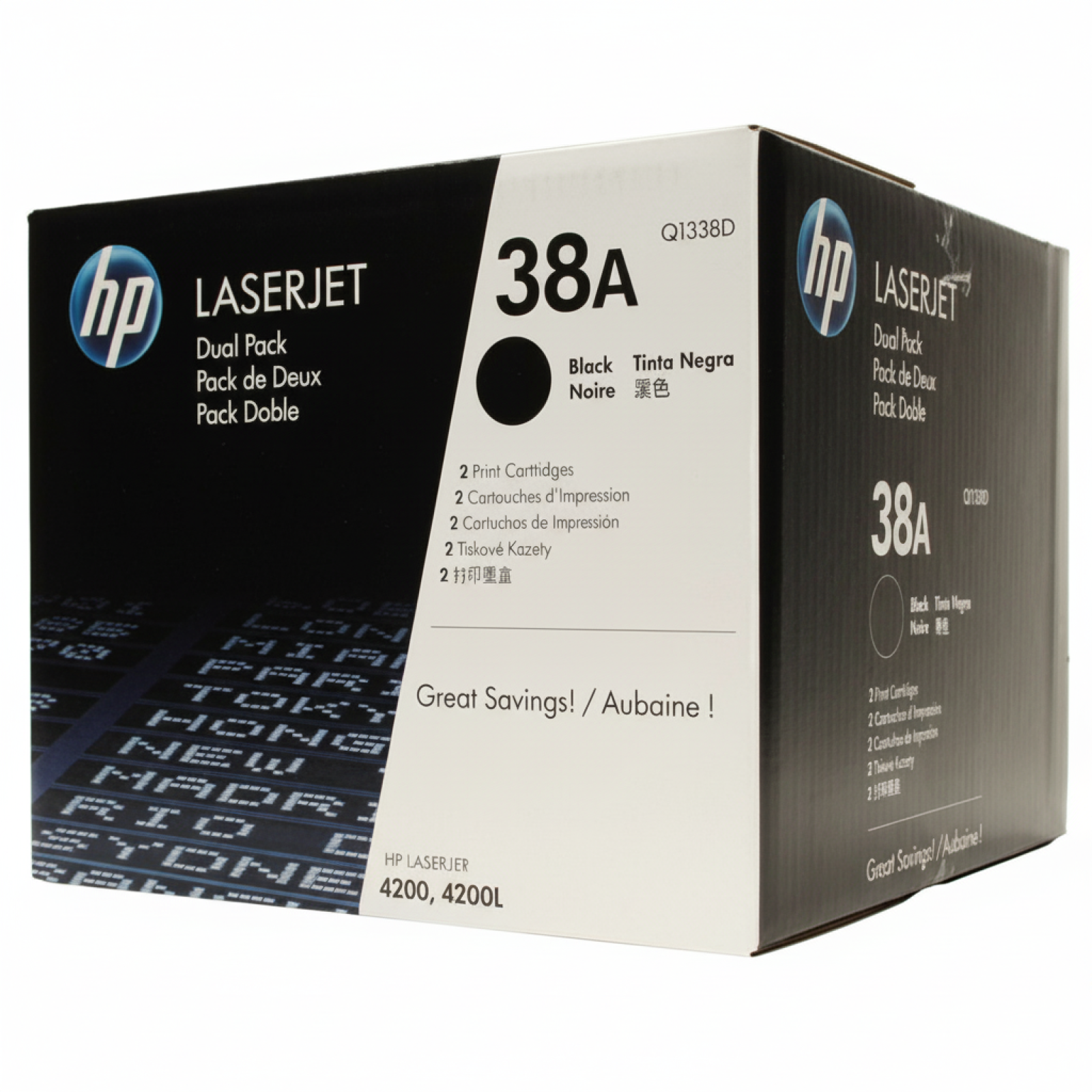 Tonery Oryginalne HP 38A (Q1338D) (Czarne) (dwupak)