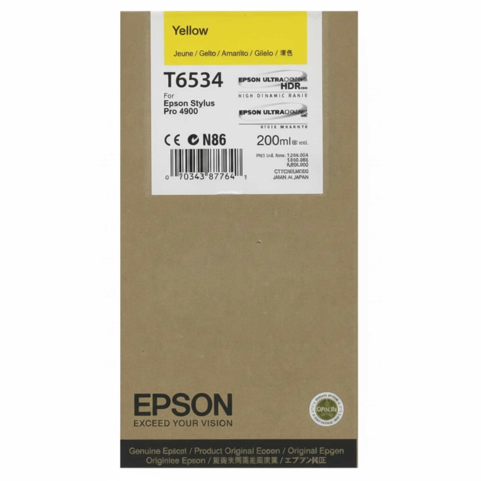 Tusz Oryginalny Epson T6534 (C13T653400) (Żółty)