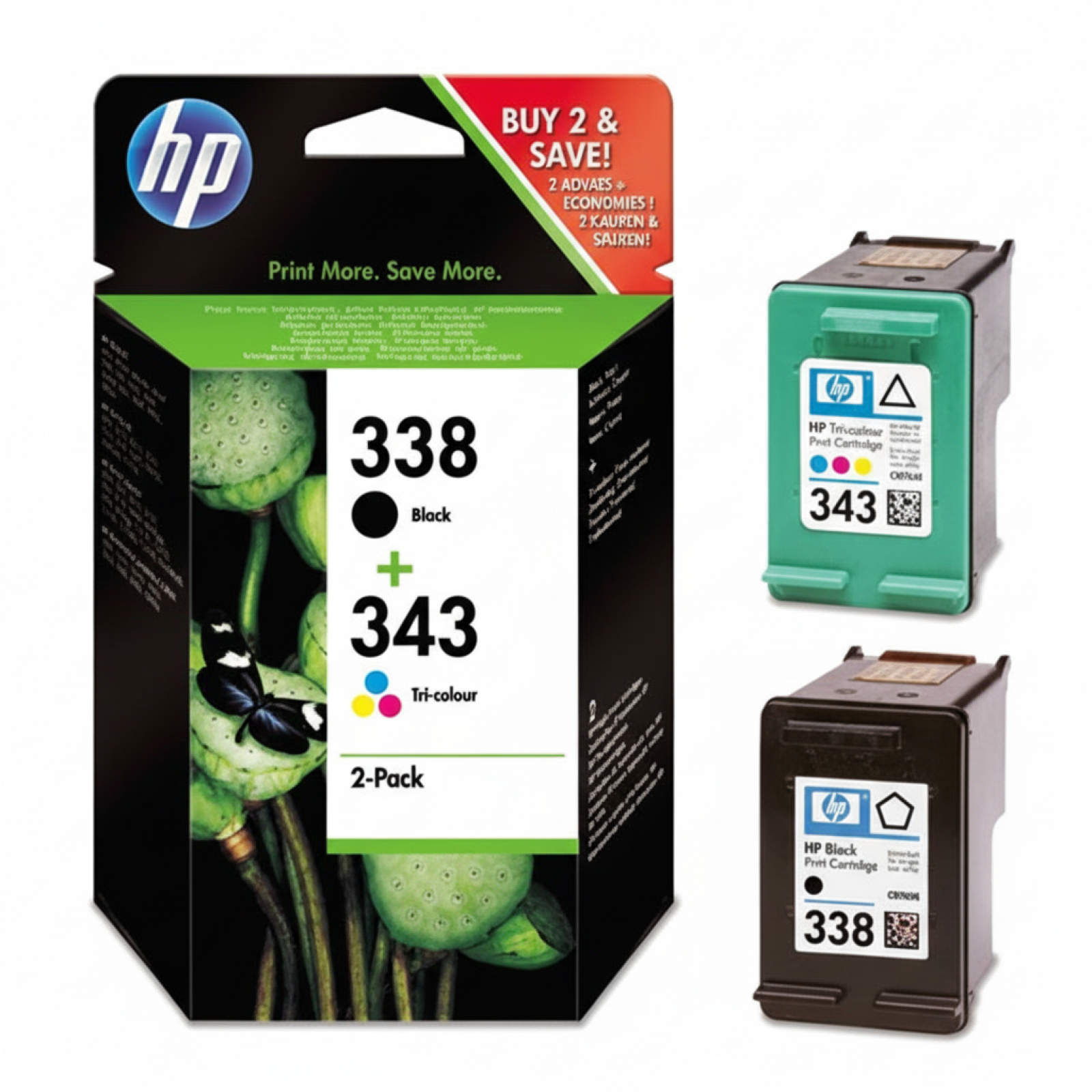 Tusze Oryginalne HP 338 + 343 (SD449EE) (komplet)