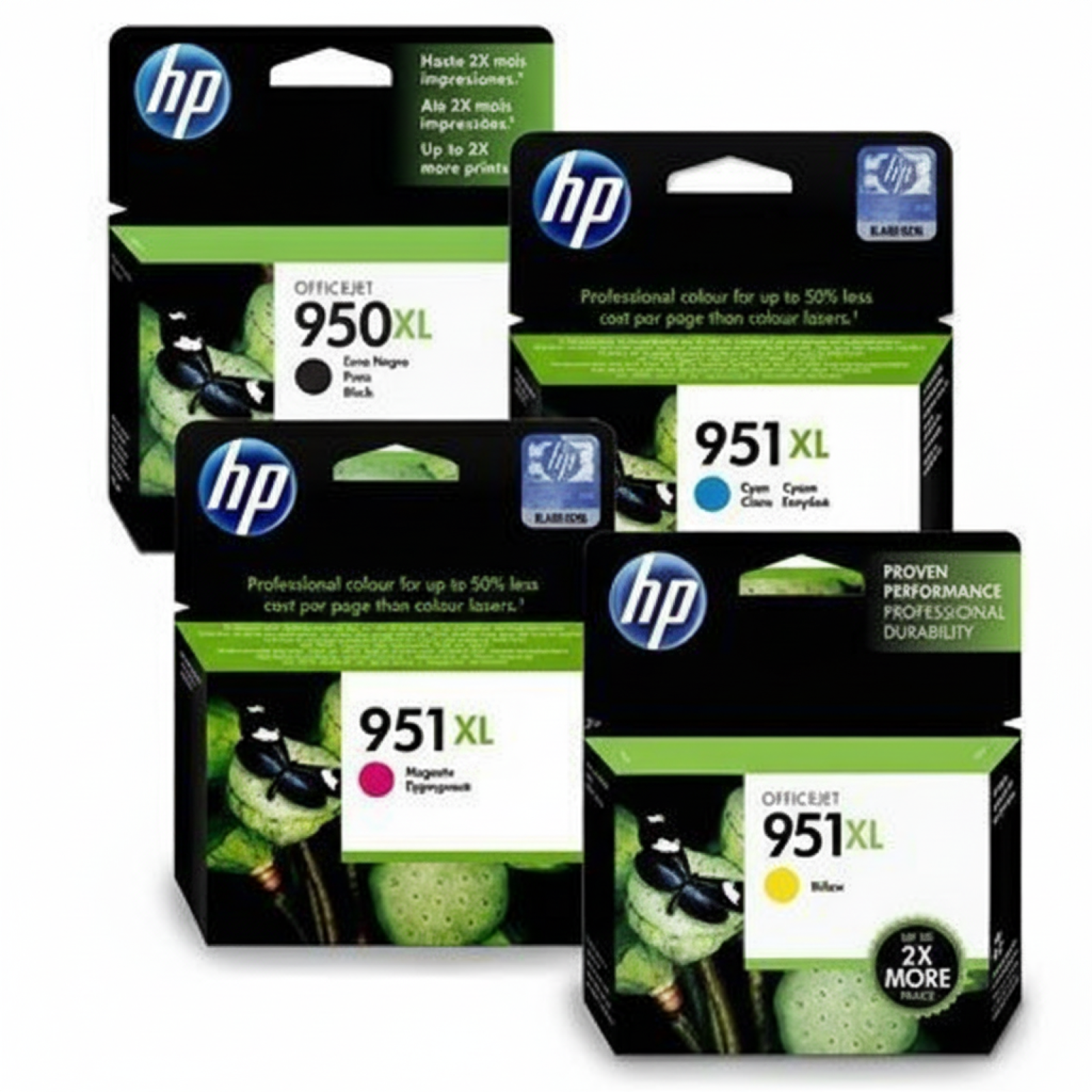 Tusze Oryginalne HP 950 XL BK + 951 XL CMY (C2P43AE) (komplet)
