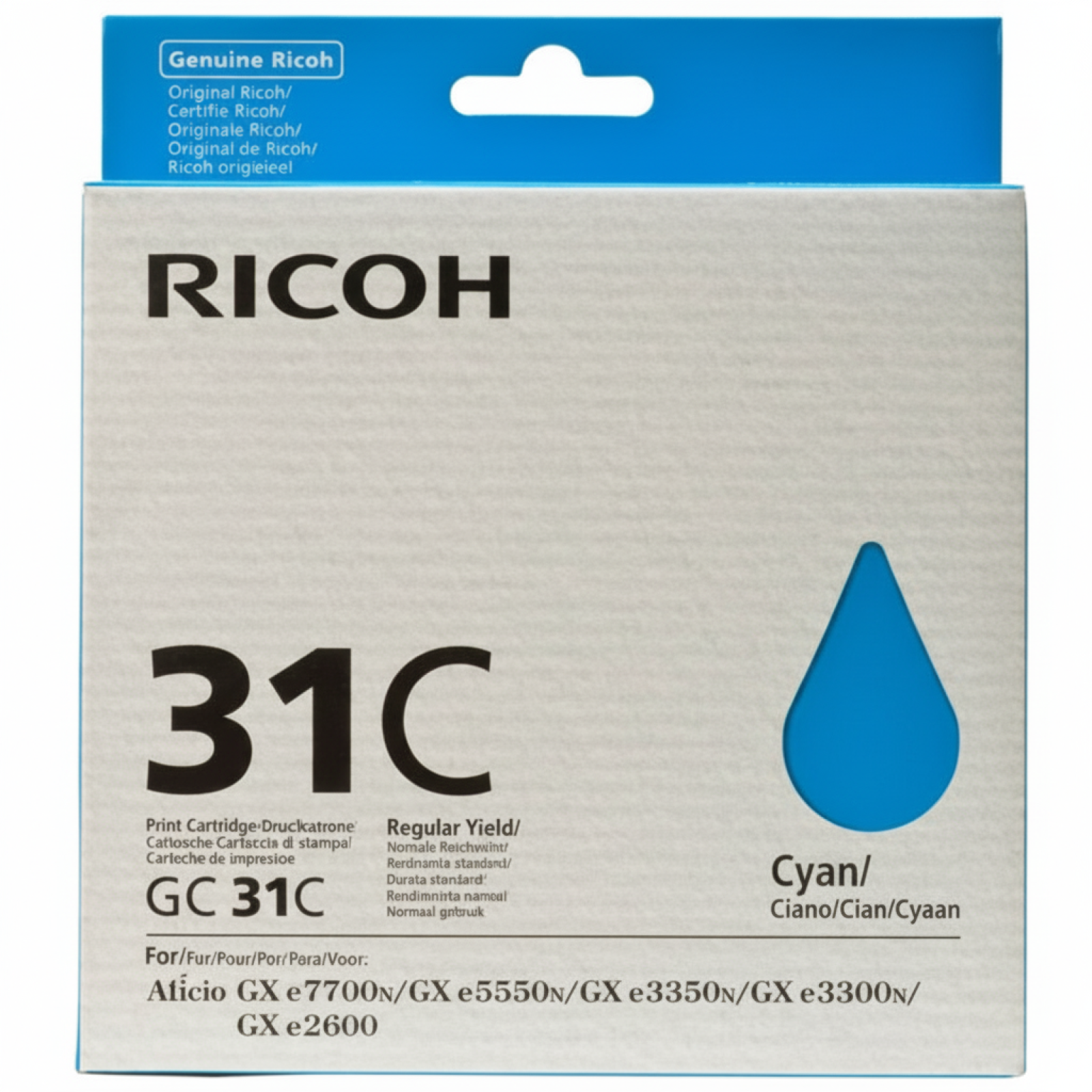 Tusz Oryginalny Ricoh GC-31C (405689) (Błękitny)