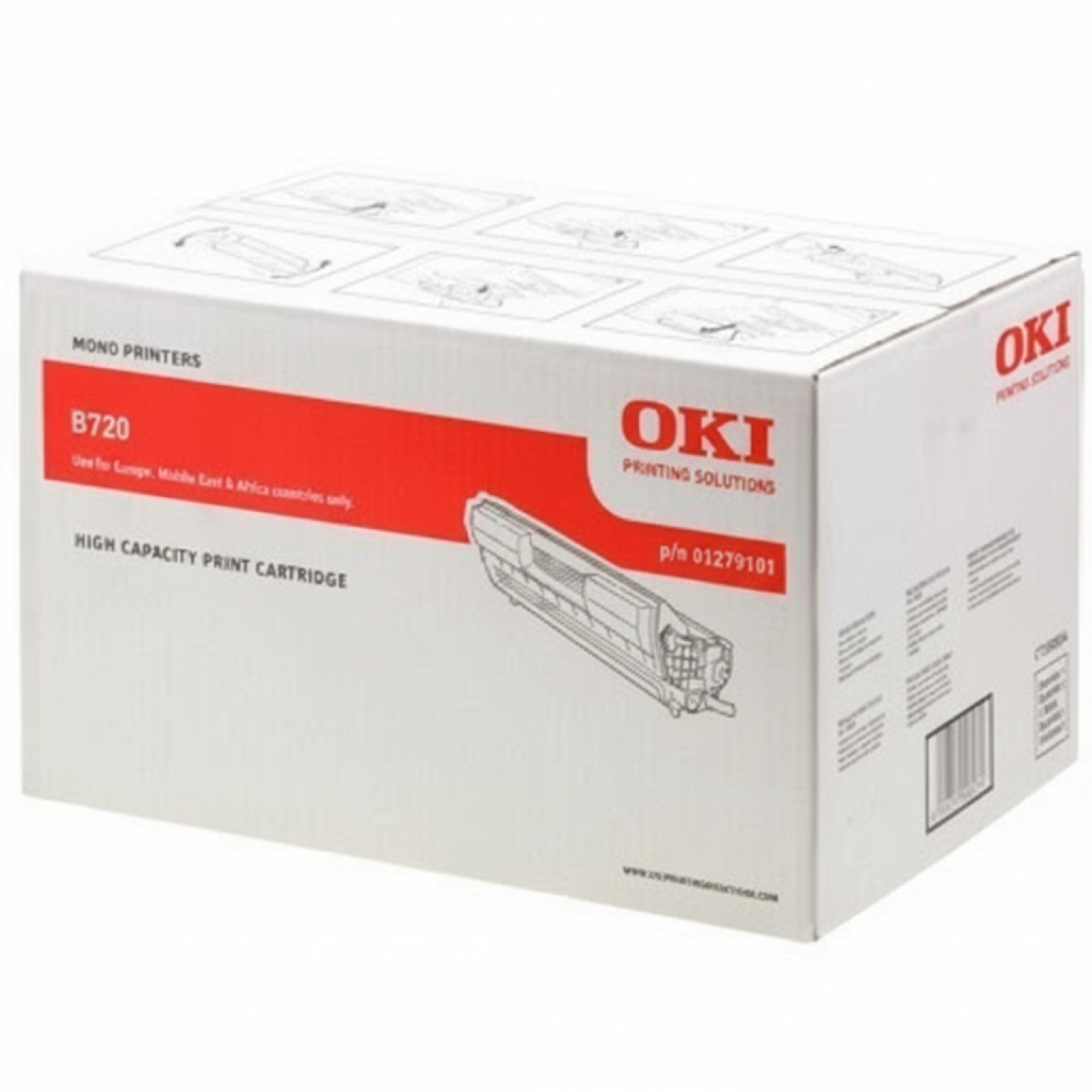 Toner Oryginalny Oki B720 (1279101) (Czarny)