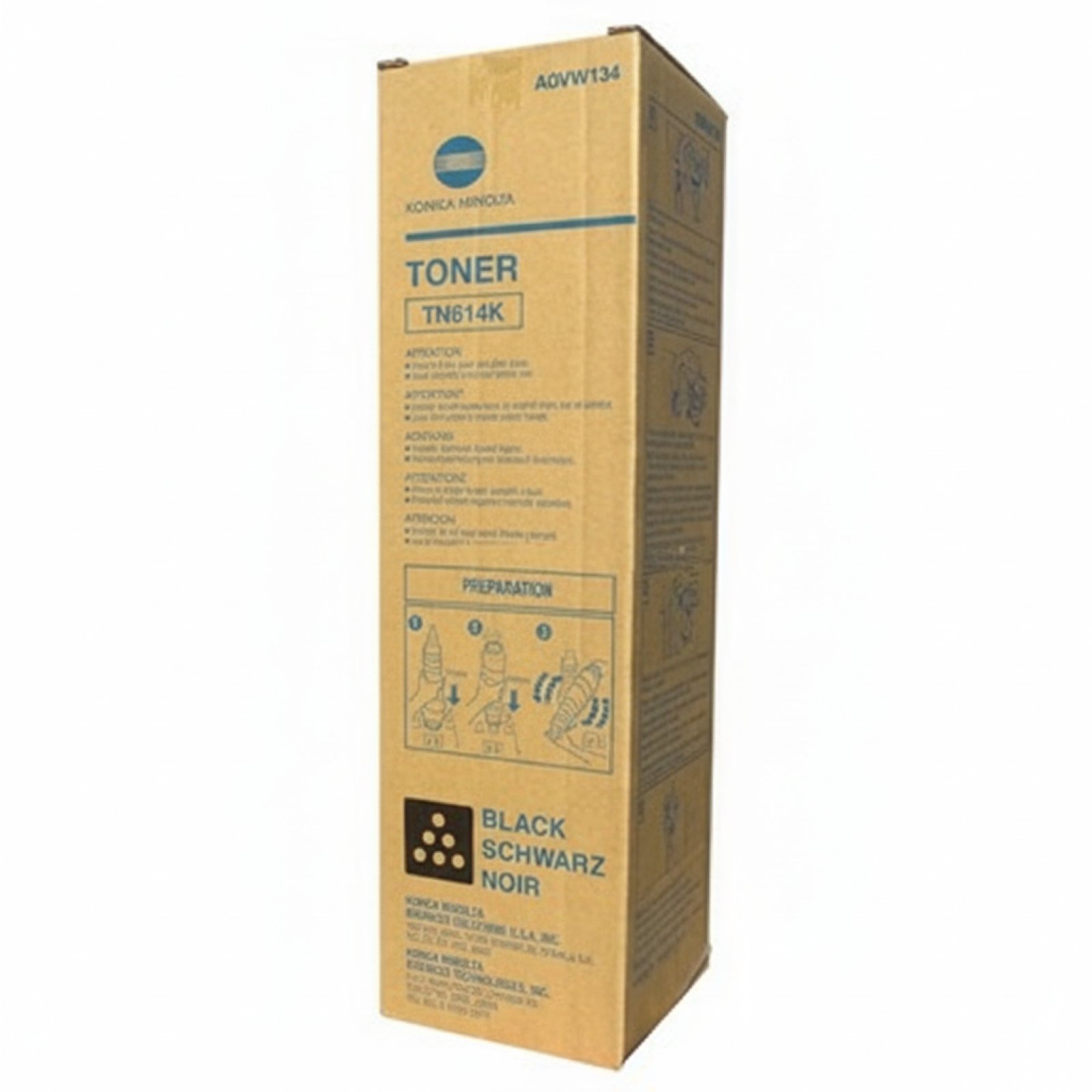 Toner Oryginalny KM TN-614K (A0VW154) (Czarny)