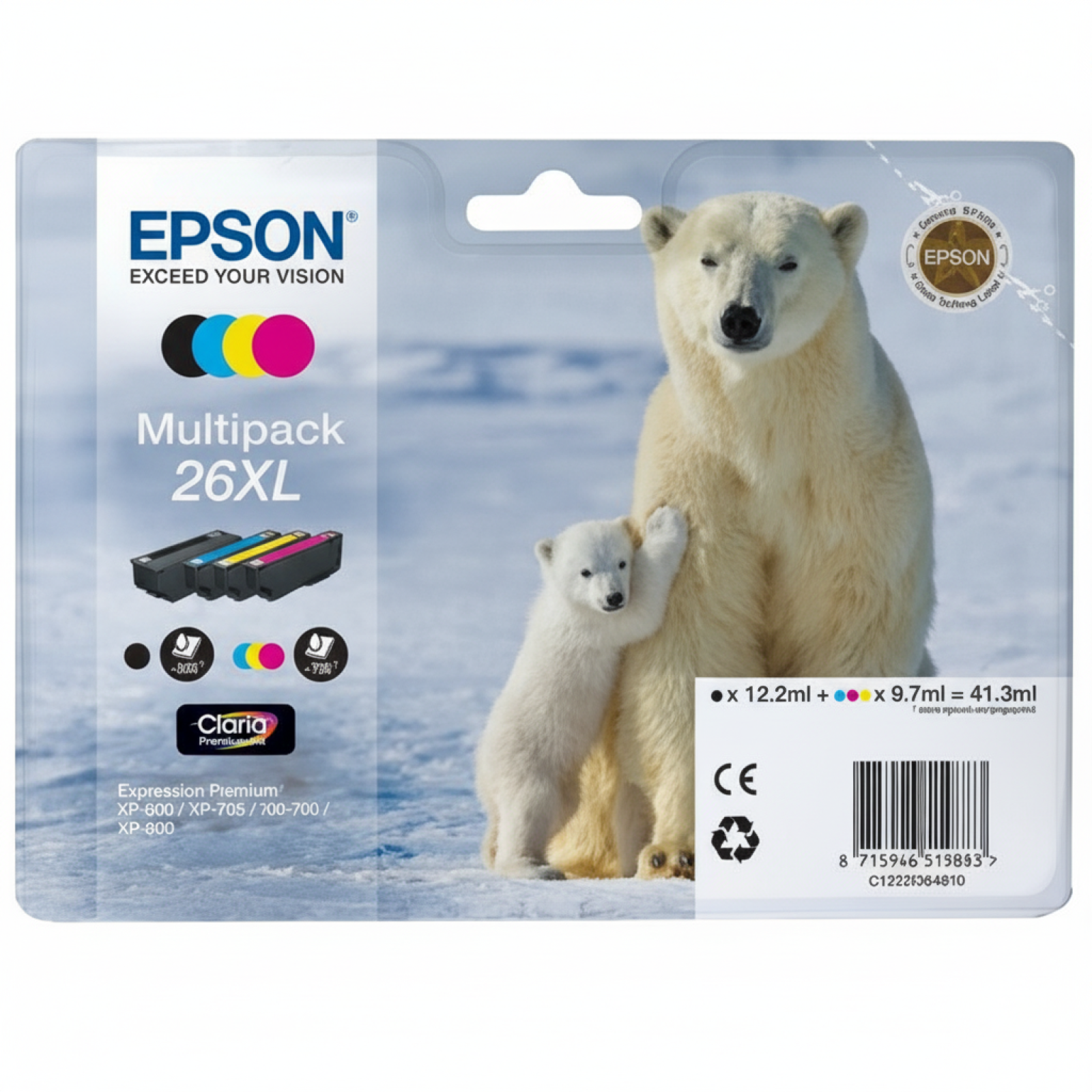 Tusze Oryginalne Epson T2636 (C13T26364010) (komplet)