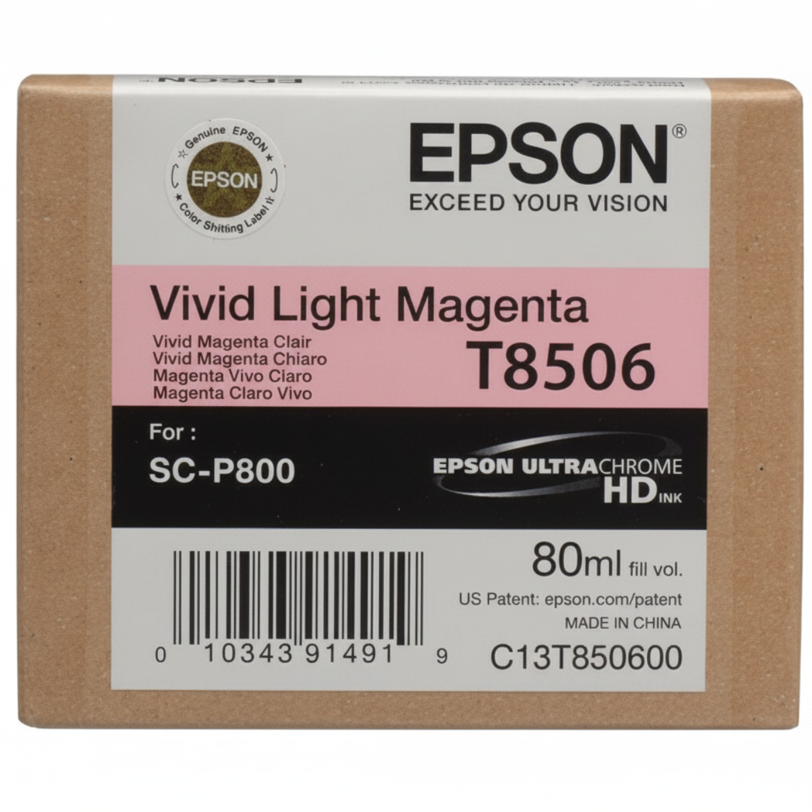 Tusz Oryginalny Epson T8506 (C13T850600) (Jasny purpurowy)