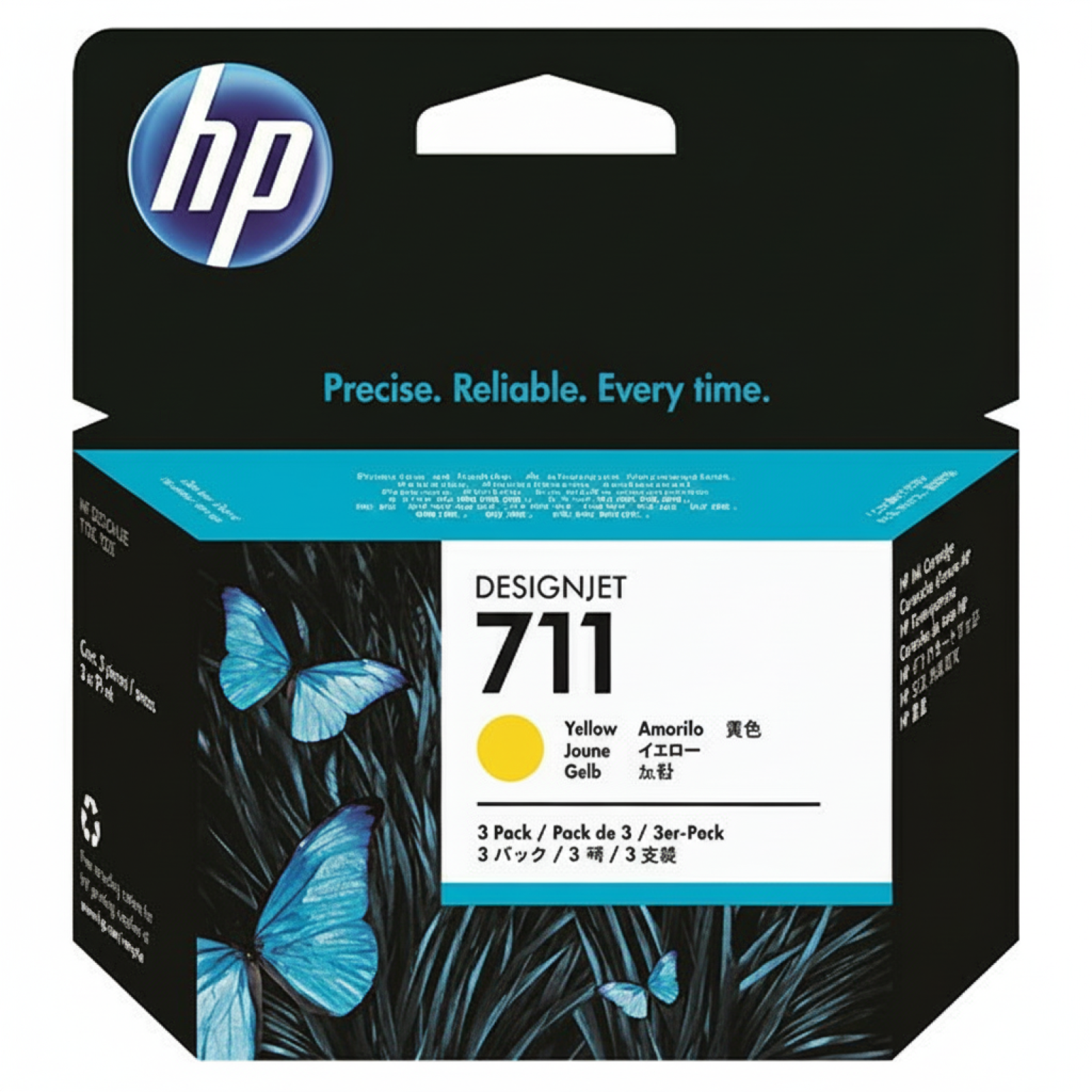Tusze Oryginalne HP 711 (CZ136A) (Żółte) (trójpak)