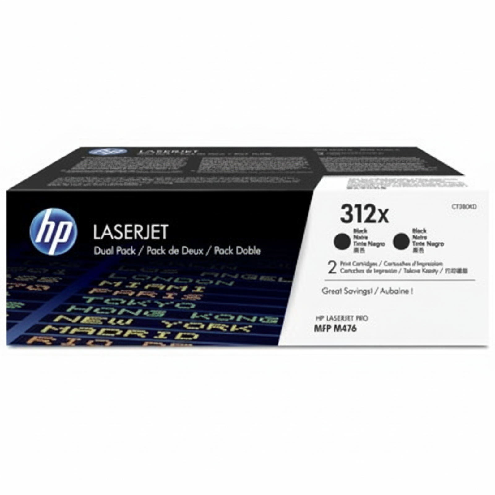 Tonery Oryginalne HP 312X (CF380XD) (Czarne) (dwupak)